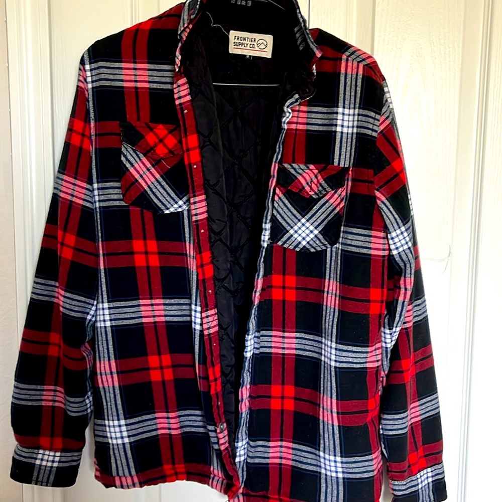 Jacket Red, Black & White